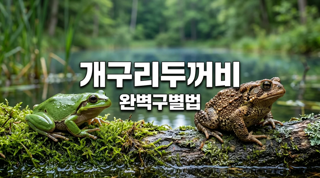 개구리 두꺼비 차이점 3가지! 피부와 다리로 1초 만에 구별하는 방법